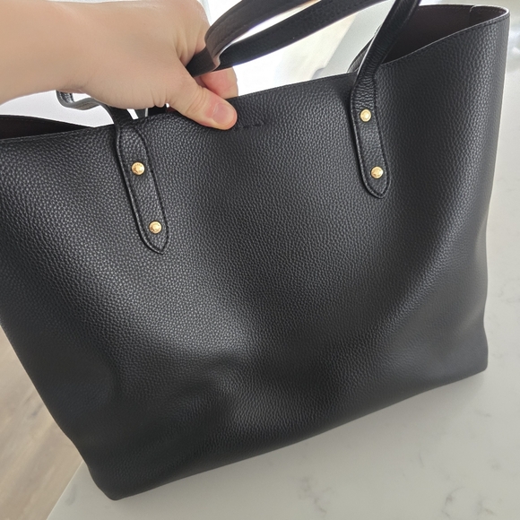 Coach Black Leather Tote Bag - Picture 2 of 10